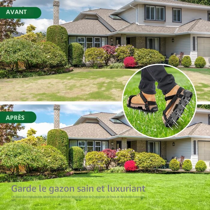 Sandales aératrices pour gazon - Taille universelle - 31% de remise