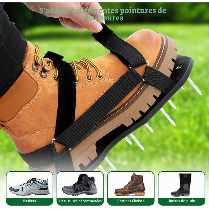 Sandales aératrices pour gazon - Taille universelle - 31% de remise
