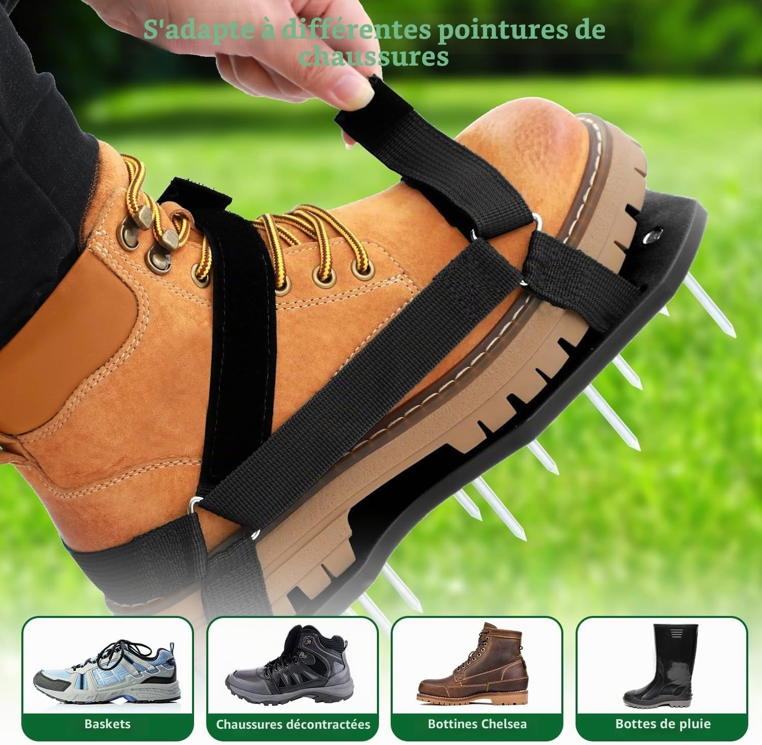 Sandales aératrices pour gazon - Taille universelle - 31% de remise