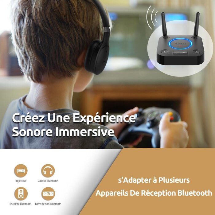 Transmetteur Bluetooth 5.3 aptX HD - 32% de remise sur cet article déballé