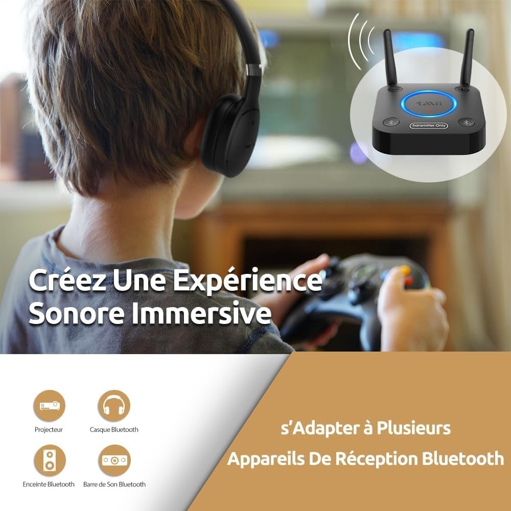 Transmetteur Bluetooth 5.3 aptX HD - 32% de remise sur cet article déballé