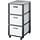 Caisson à roulettes 3 tiroirs aspect rotin blanc - 32% de remise