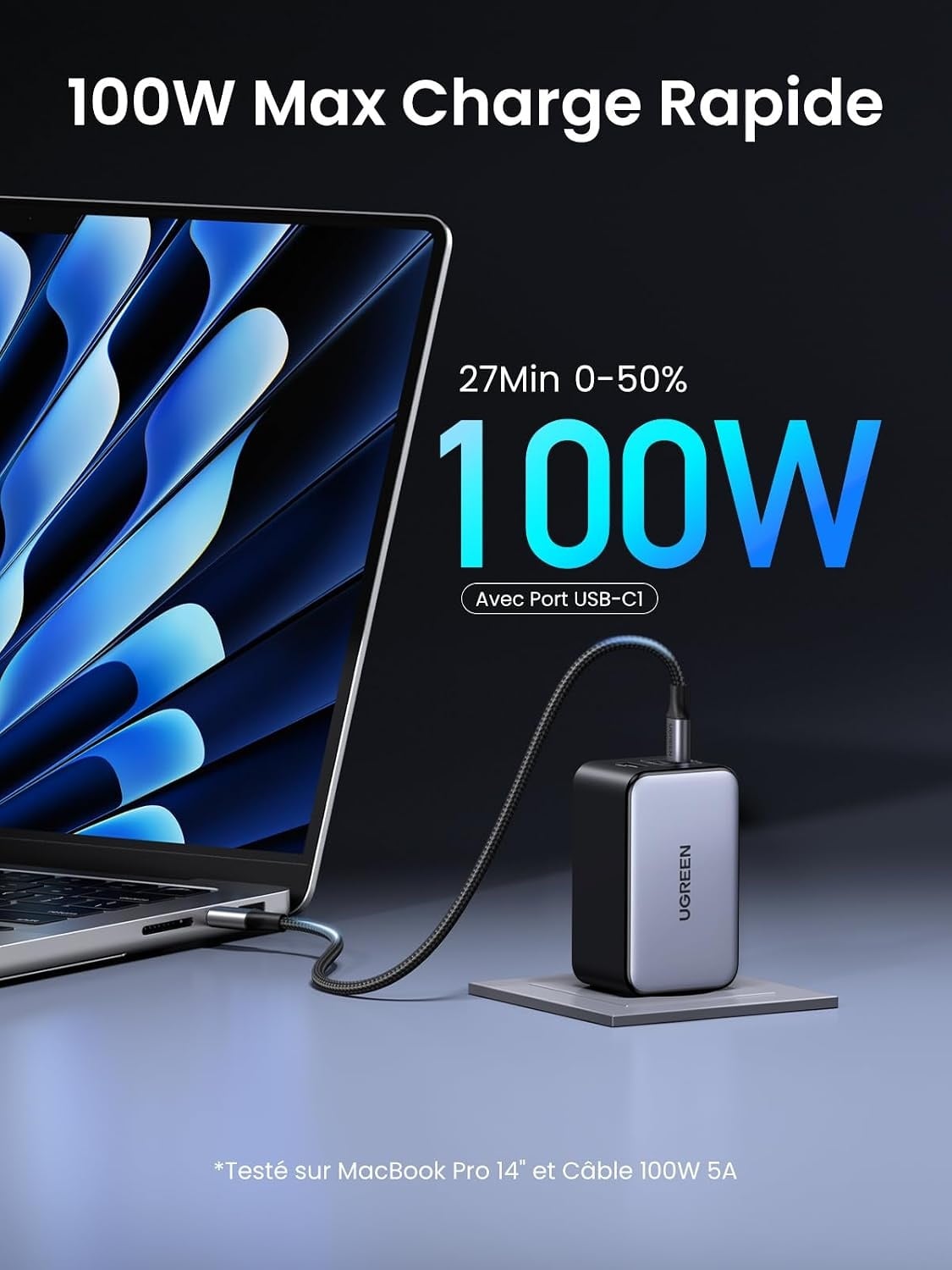 Chargeur rapide USB-C 100W 3 ports - Déballé - 31% de remise