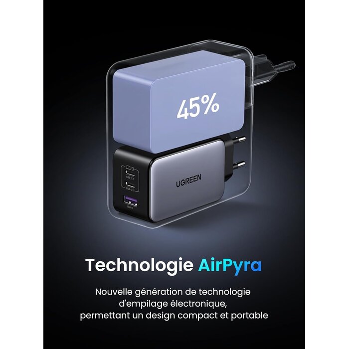 Chargeur rapide USB-C 100W 3 ports - Déballé - 31% de remise