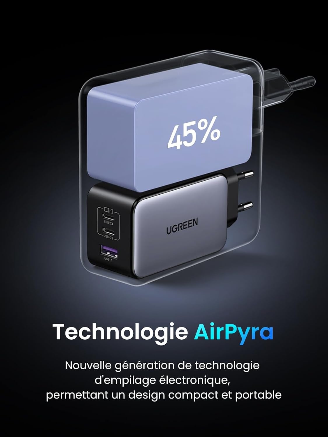 Chargeur rapide USB-C 100W 3 ports - Déballé - 31% de remise