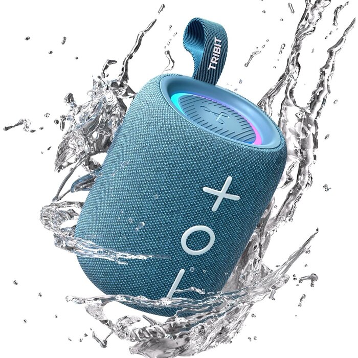 Enceinte Bluetooth 12W 360° étanche - Bleu - 32% de remise