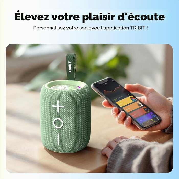 Enceinte Bluetooth 12W 360° étanche - Bleu - 32% de remise