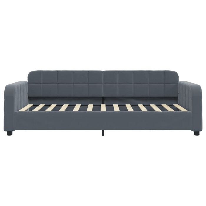 Canapé-lit en velours gris 100x200 cm - 35% de remise
