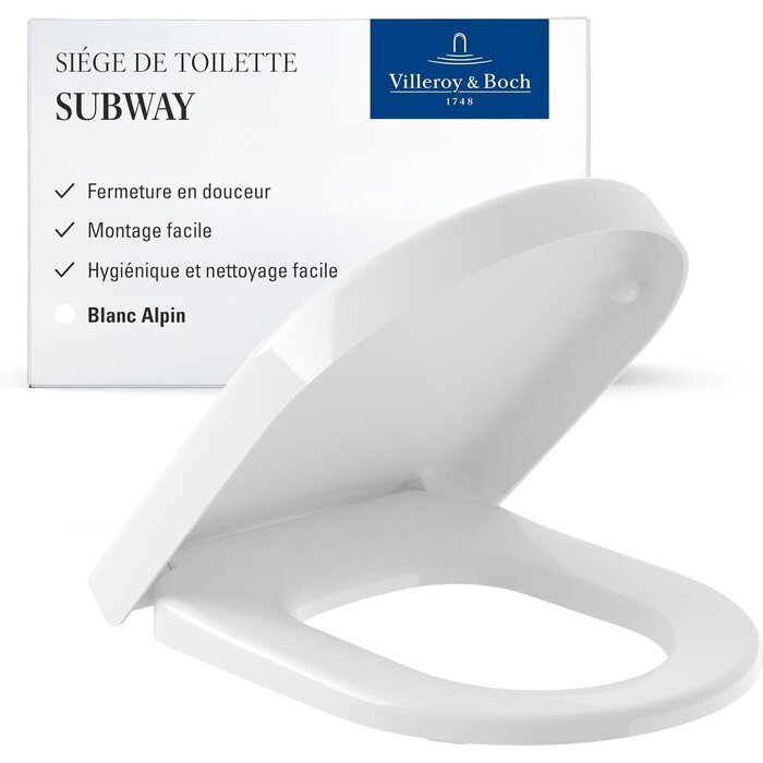 Abattant WC forme en D - Duroplast Blanc Alpin - 35% de remise