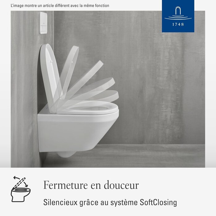Abattant WC forme en D - Duroplast Blanc Alpin - 35% de remise