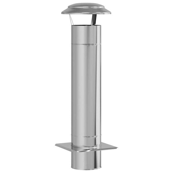 Extension de cheminée inox avec chapeau anti-pluie 25x25x82cm - 33% de remise