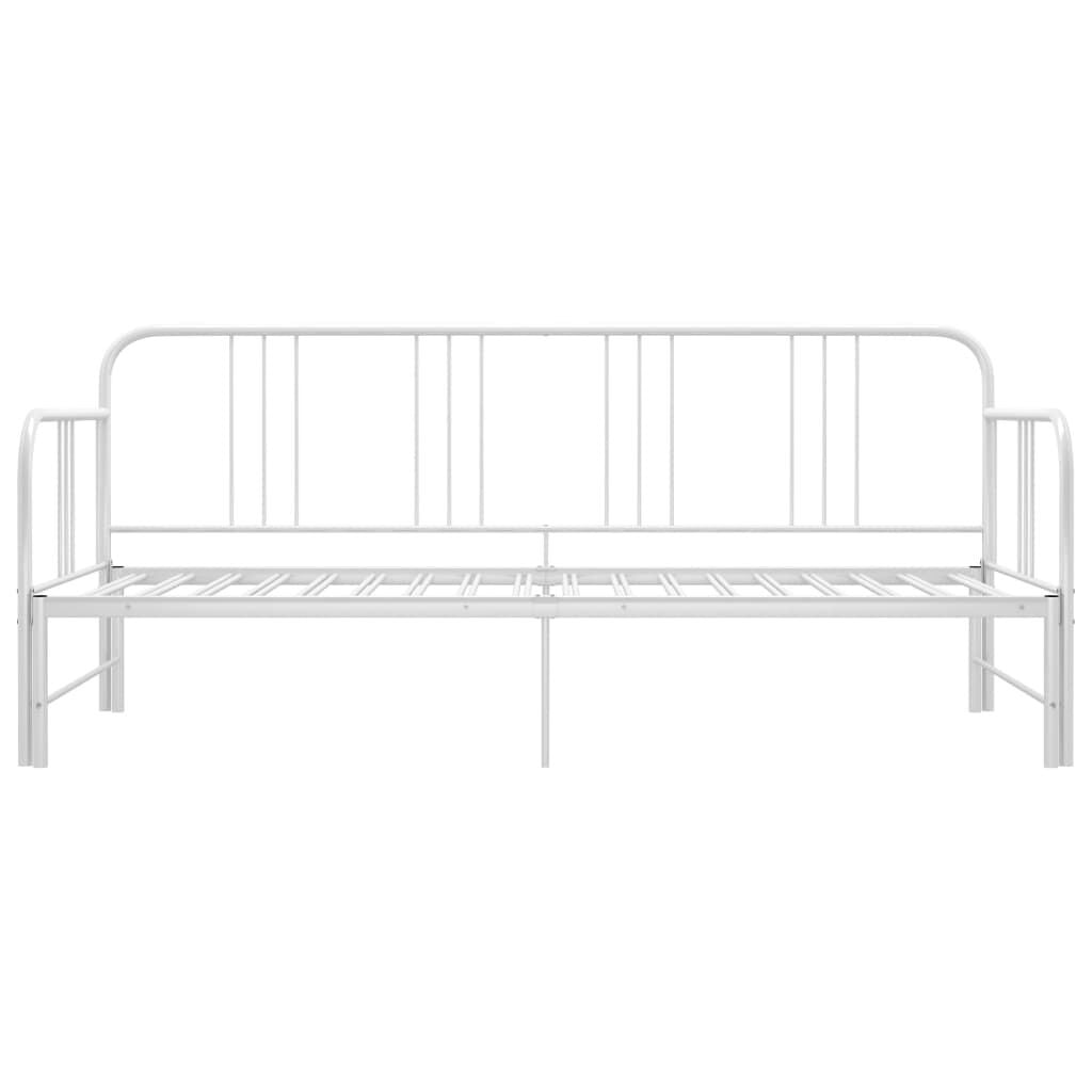 Banquette-lit gigogne métal blanc 90x200 cm - 35% de remise