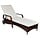 Bain de soleil en rotin marron avec coussin - 35% de remise