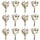 Lot de 12 mini-bouquets de fleurs séchées, 18-20 cm, Blanc - 29% de remise