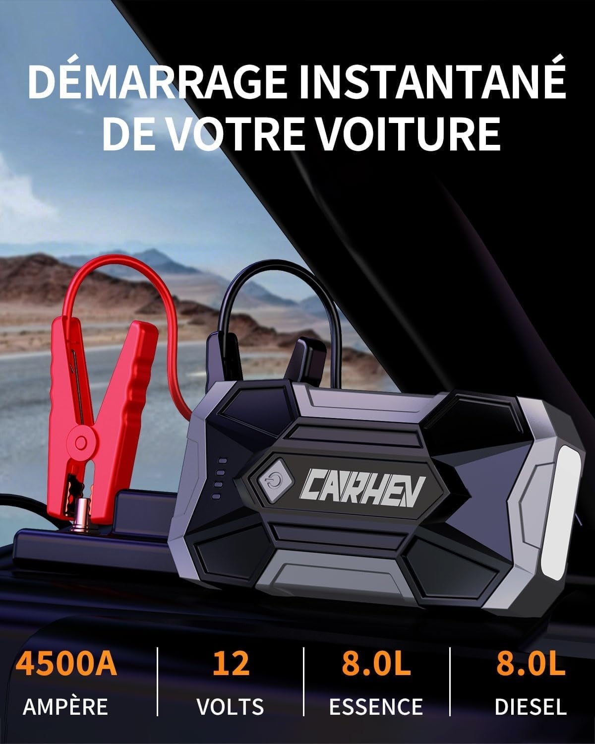 Booster de batterie 4500A pour moteur 8,0L - 32% de remise