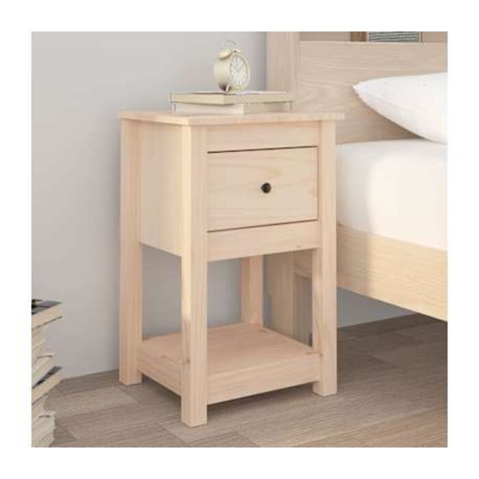 Lot de 2 tables de chevet en pin massif - 34% de remise