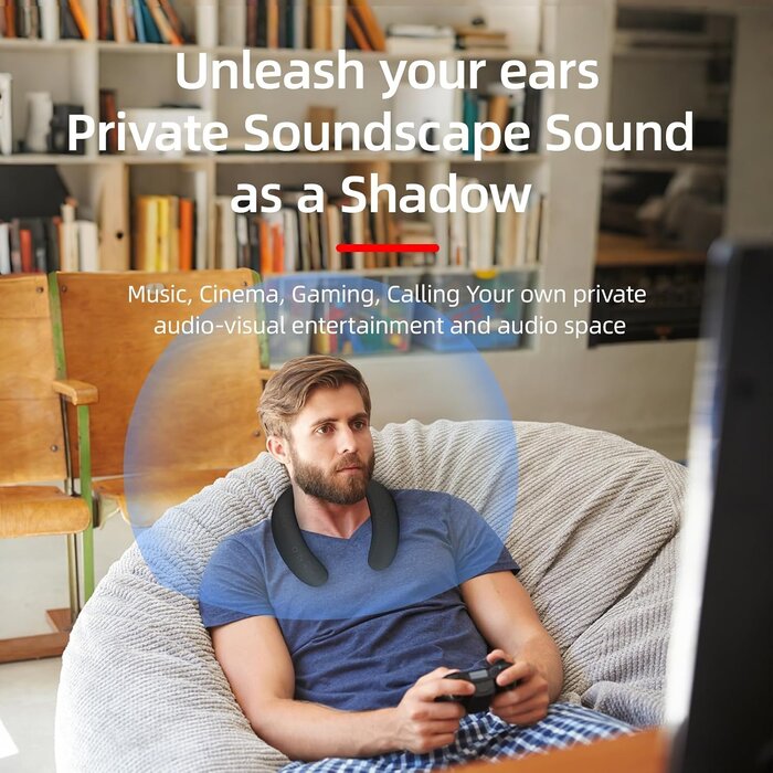 Enceinte tour de cou Bluetooth - Étanche - 32% de remise - Noir