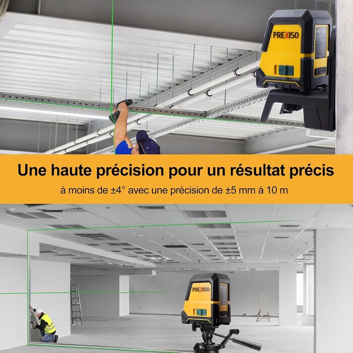 Laser en croix auto-nivelant vert avec trépied - 33% de remise