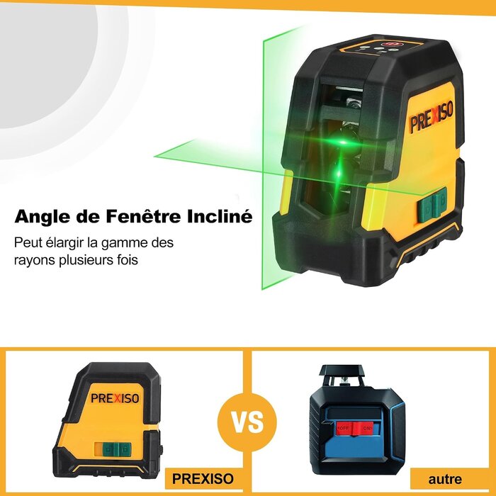 Laser en croix auto-nivelant vert avec trépied - 33% de remise