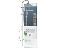 Colonne de douche pluie avec douchette - Chrome - 51% de remise