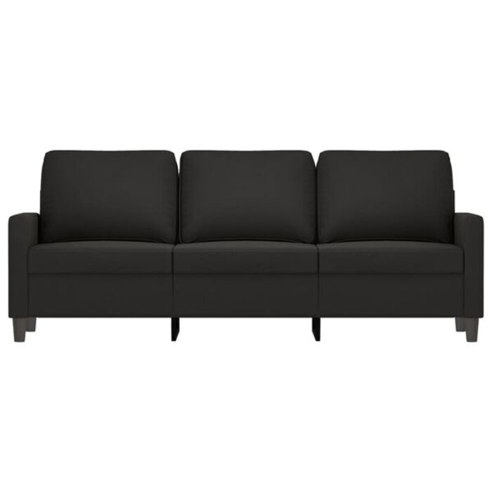 Canapé 3 places en velours noir - 180 cm - 35% de remise