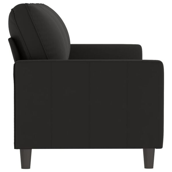 Canapé 3 places en velours noir - 180 cm - 35% de remise