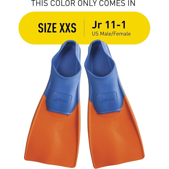 Palmes de natation enfants XXS (29-33) bleu/orange - 31% de remise