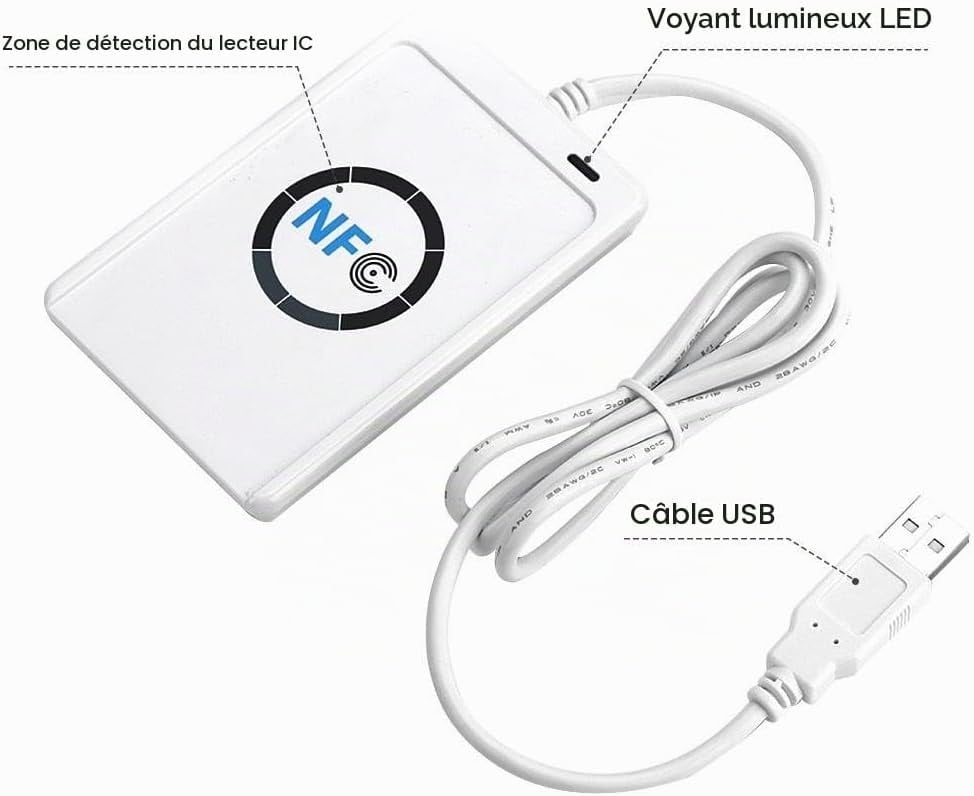 Lecteur Enregistreur NFC RFID ACR122U USB - 32% de remise