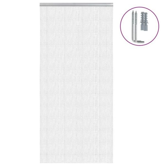 Rideau de porte à chaînettes alu 100x226 cm argent - 34% de remise