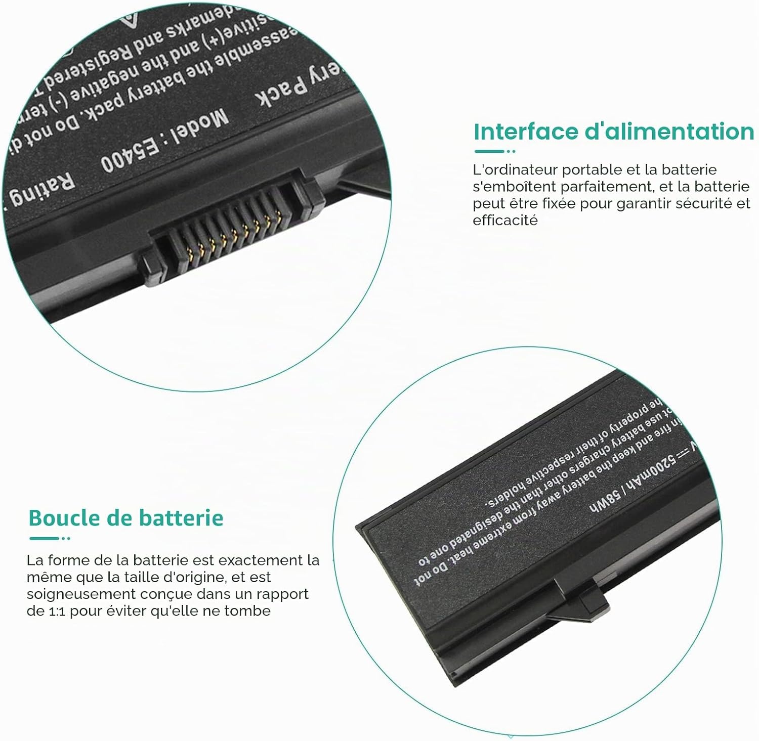 Batterie pour ordinateur portable - 5200 mAh - 11,1V - 30% de remise