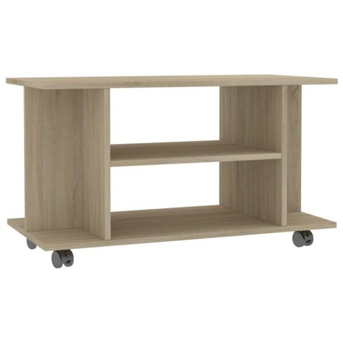 Meuble TV à roulettes chêne sonoma 80 cm - 33% de remise