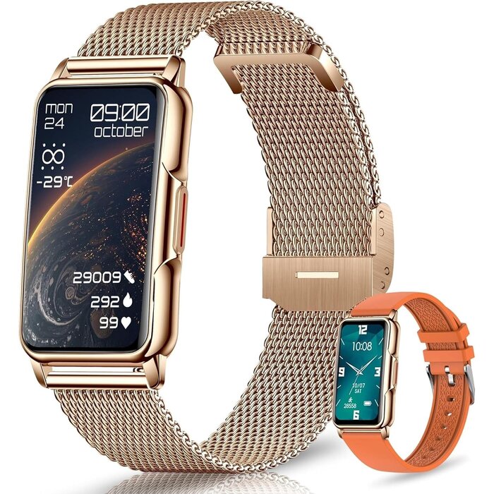 Montre Connectée Unisexe HD Bluetooth Or - 33% de remise