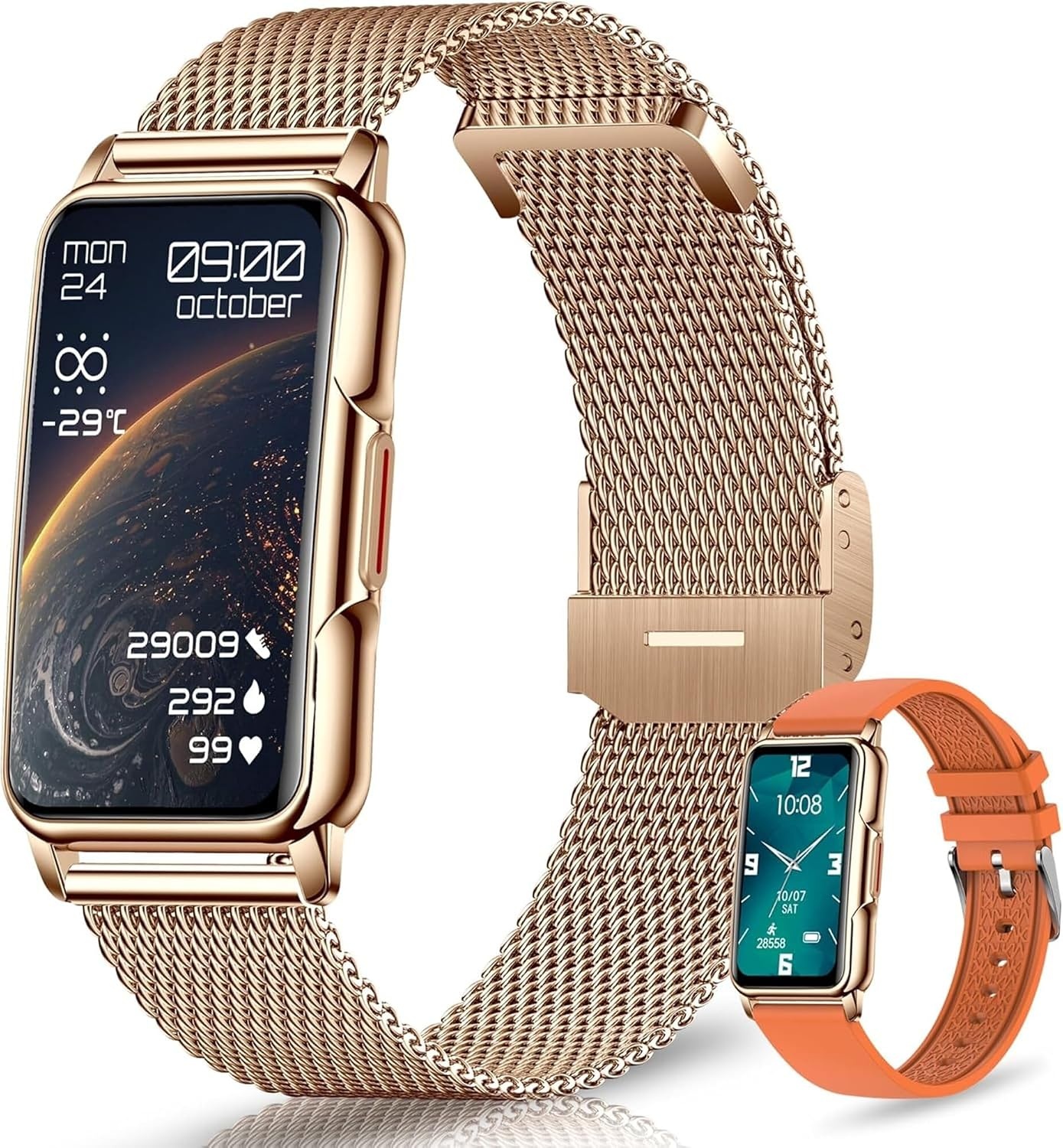 Montre Connectée Unisexe HD Bluetooth Or - 33% de remise