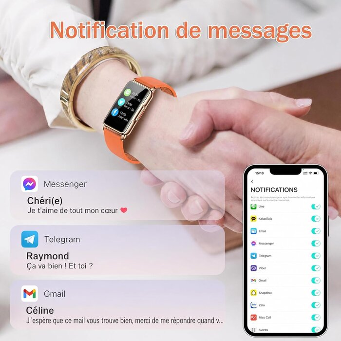 Montre Connectée Unisexe HD Bluetooth Or - 33% de remise