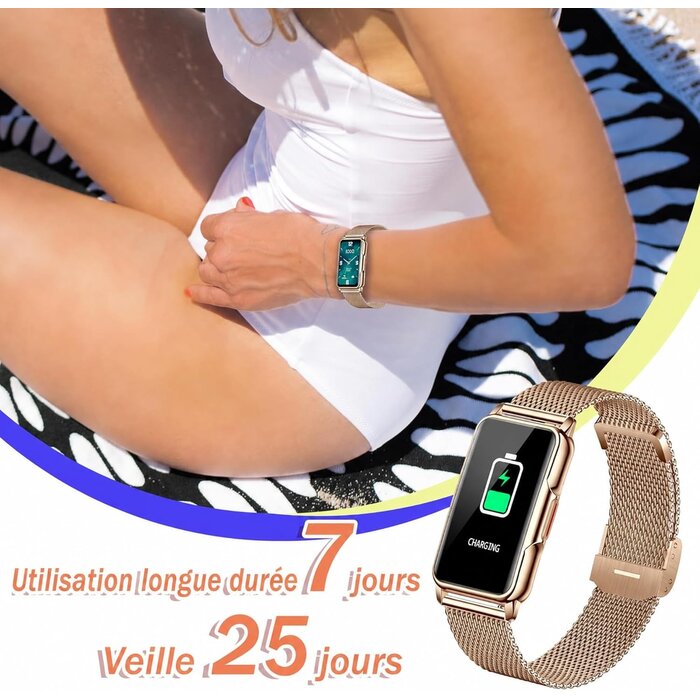 Montre Connectée Unisexe HD Bluetooth Or - 33% de remise