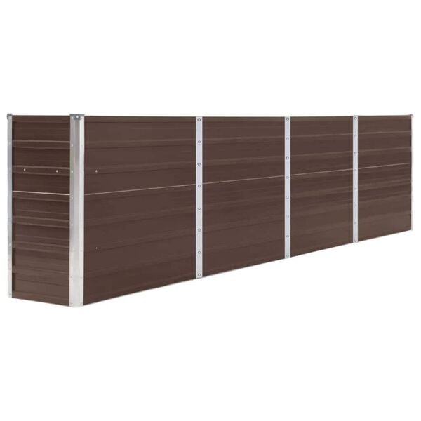 Jardinière surélevée en acier 320x40x77 cm marron - 34% de remise