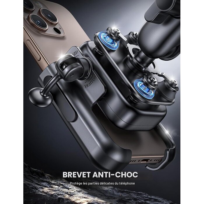 Support téléphone moto alu - Anti-vibrations - 33% de remise