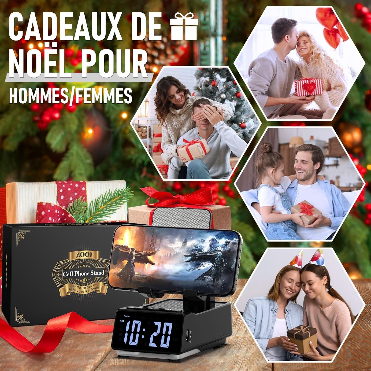 Enceinte Bluetooth avec support téléphone - Noir - 33% de remise
