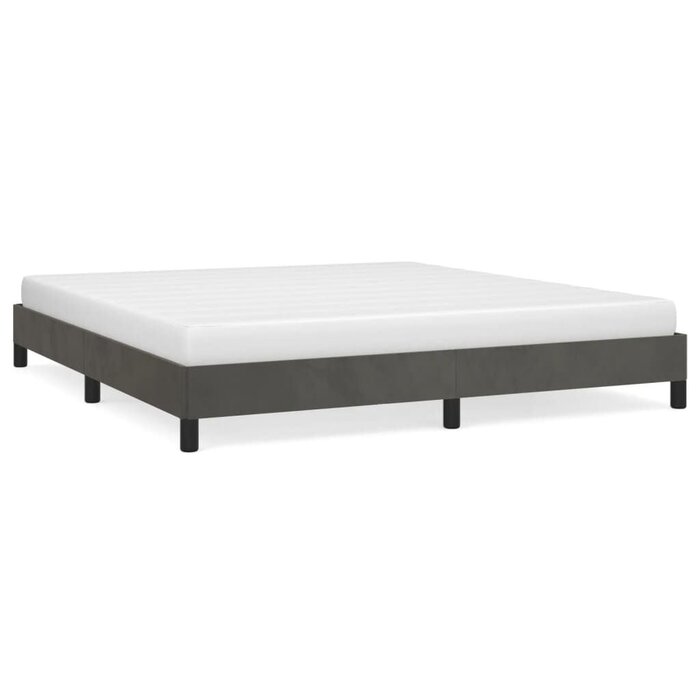 Cadre de lit 180x200 cm velours gris foncé - 34% de remise