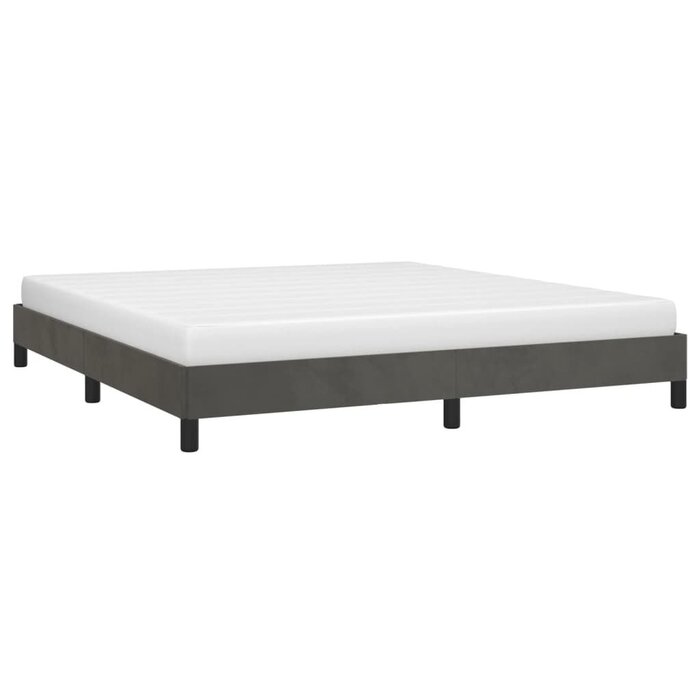 Cadre de lit 180x200 cm velours gris foncé - 34% de remise