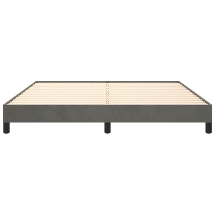 Cadre de lit 180x200 cm velours gris foncé - 34% de remise
