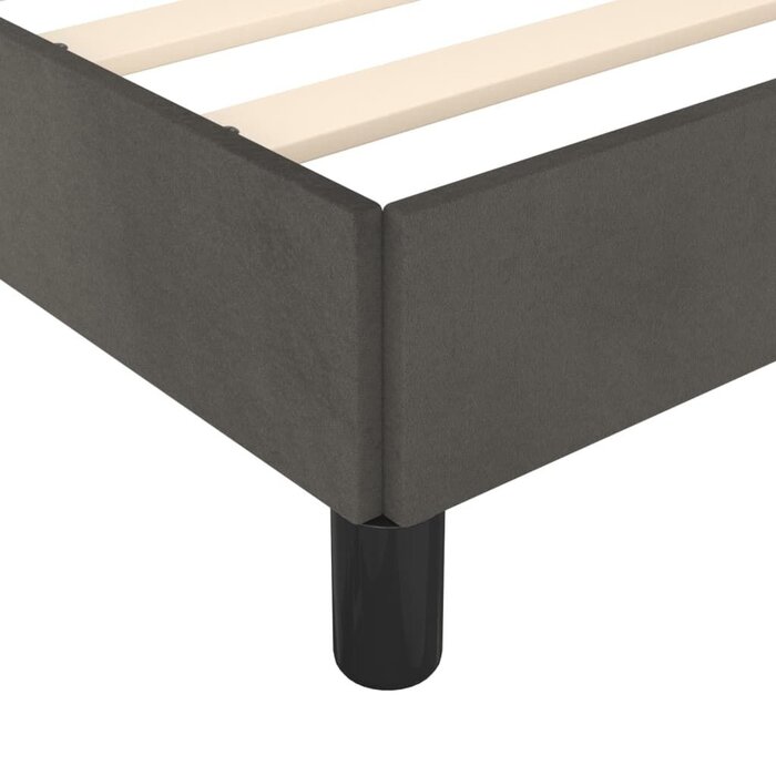 Cadre de lit 180x200 cm velours gris foncé - 34% de remise