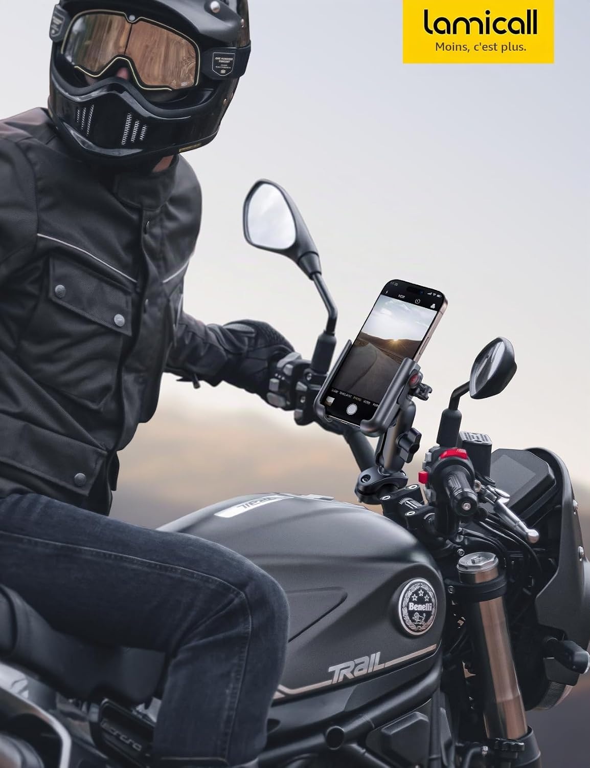 Support téléphone moto alu 360° anti-vibration - 33% de remise