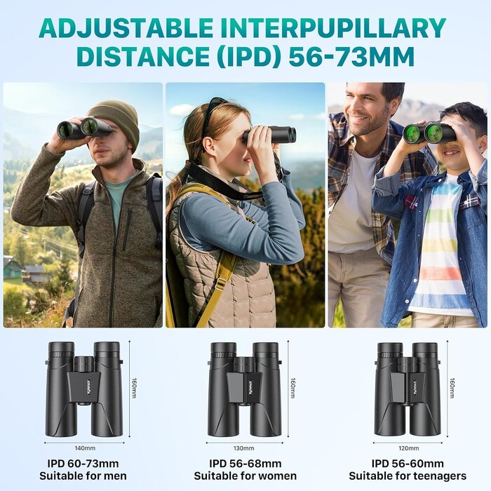 Jumelles HD 12x42 Compactes et Étanches - 32% de remise