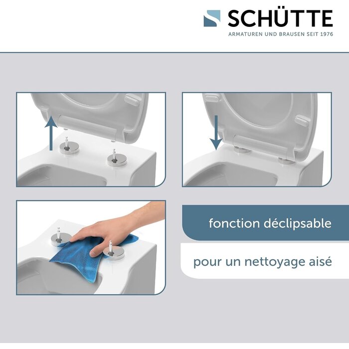 Abattant WC noir en duroplast - Frein de chute - 31% de remise