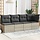 Banquette de jardin 4 places gris clair en rotin - 35% de remise