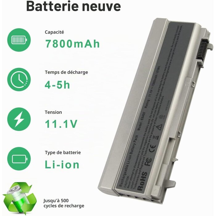 Batterie PC Portable Dell Latitude et Precision 7800 mAh - 29% de remise