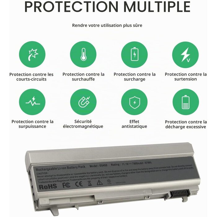 Batterie PC Portable Dell Latitude et Precision 7800 mAh - 29% de remise