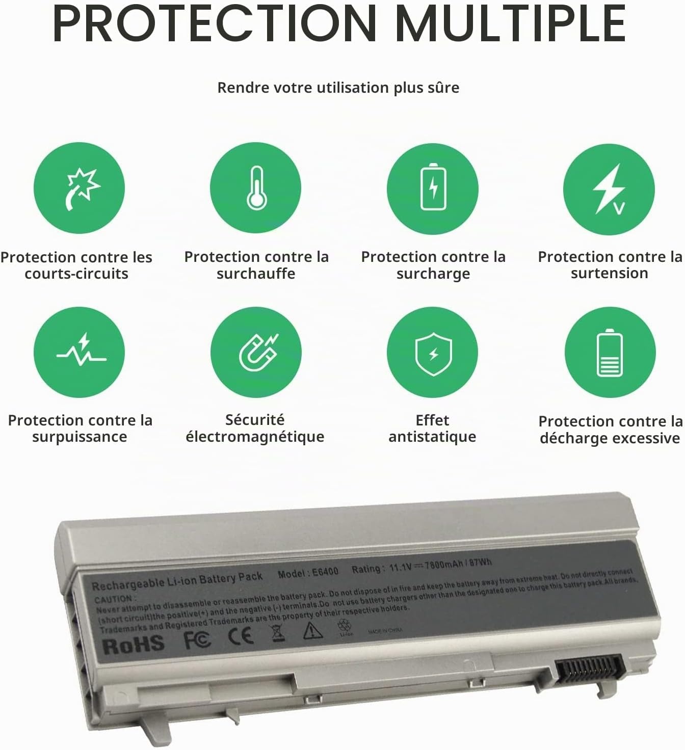 Batterie PC Portable Dell Latitude et Precision 7800 mAh - 29% de remise