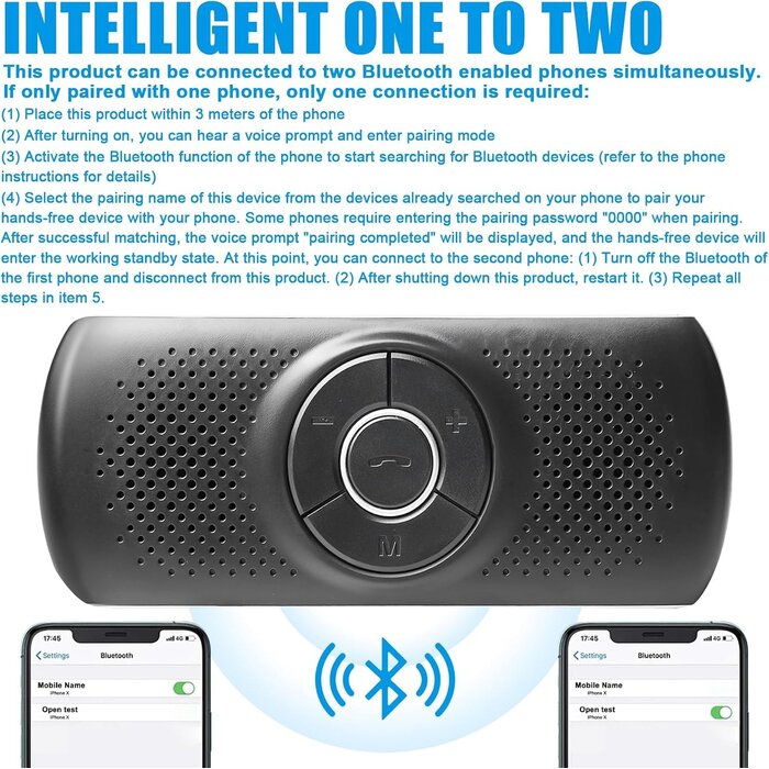 Kit Mains Libres Bluetooth Voiture - 29% de remise - État Déballé